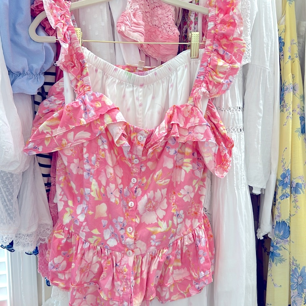 Loveshackfancy Pink Blouse